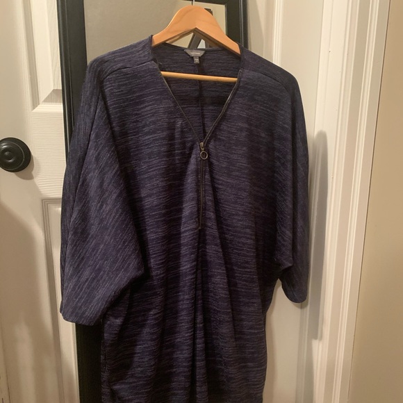 Denver Hayes Blue 1/2 Zip sweater - Picture 1 of 4